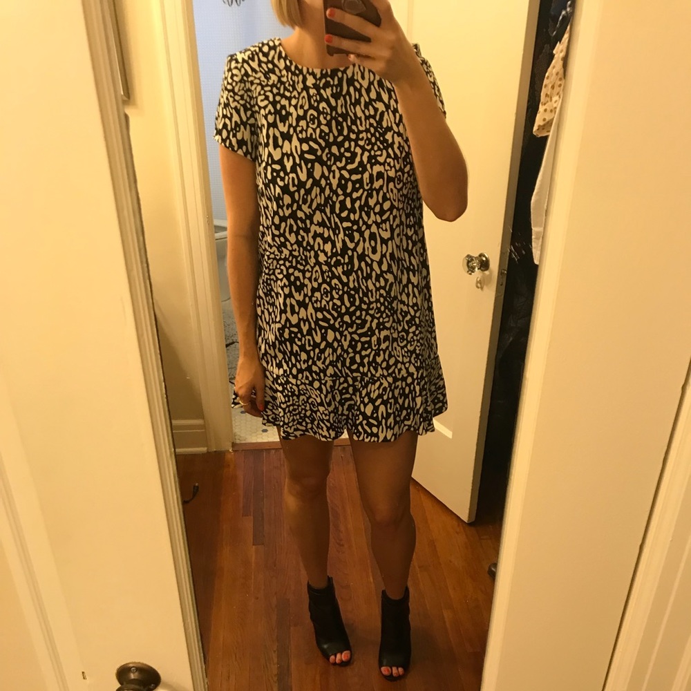 Animal Print Shift Dress